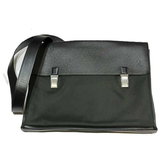 LOUIS VUITTON M30882 Taiga Saratov GM Shoulder Bag, Taiga Leather, Women's, Ardoise