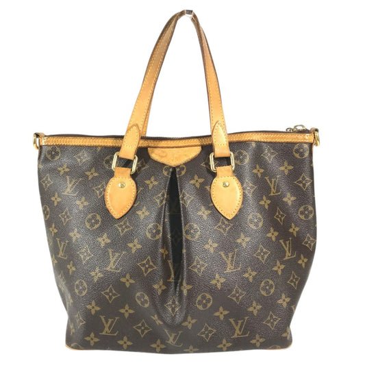 LOUIS VUITTON M40145 Monogram Palermo PM Bag, Handbag/Shoulder Bag, Monogram Canvas, Brown, Unisex