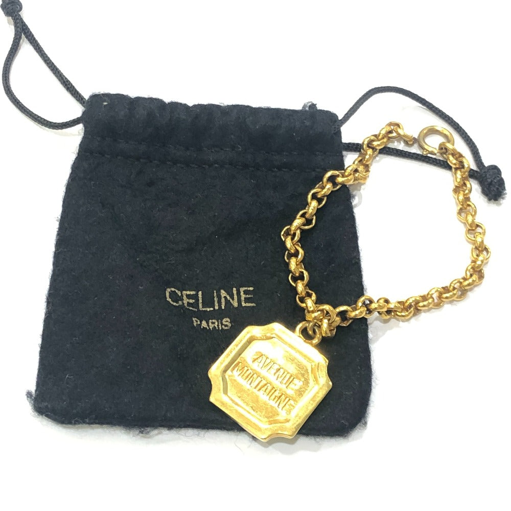 CELINE Vintage Montaigne Logo Charm Bracelet, Fashion Jewelry, Women's, Gold
