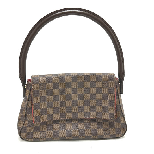 LOUIS VUITTON N51158 ダミエ ミニルーピング SPO スペシャルオーダー ショルダーバッグ カバン トートバッグ ダミエキャンバス レディース エベヌ ブラウン - brandshop-reference