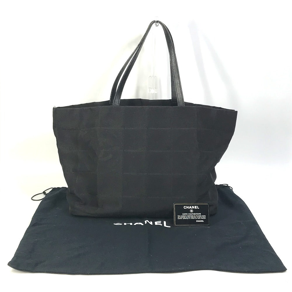 CHANEL A15991 CC Coco Mark New Travel Line MM Handbag Shoulder Bag Tote Bag Nylon/Leather Women's Black