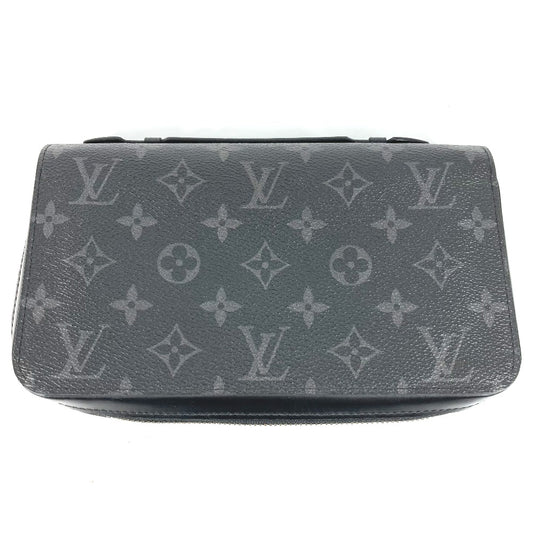 LOUIS VUITTON M61698 Monogram Eclipse Zippy XL Travel Case Handbag Long Wallet Monogram Eclipse Canvas Men's Black