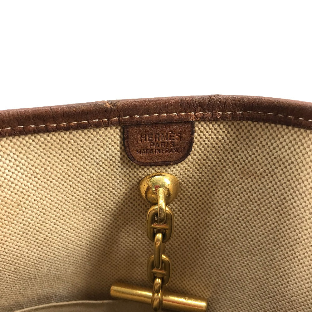 HERMES Vespa PM Chaine d'Ancre Shoulder Bag in Toile Officier Leather, Beige