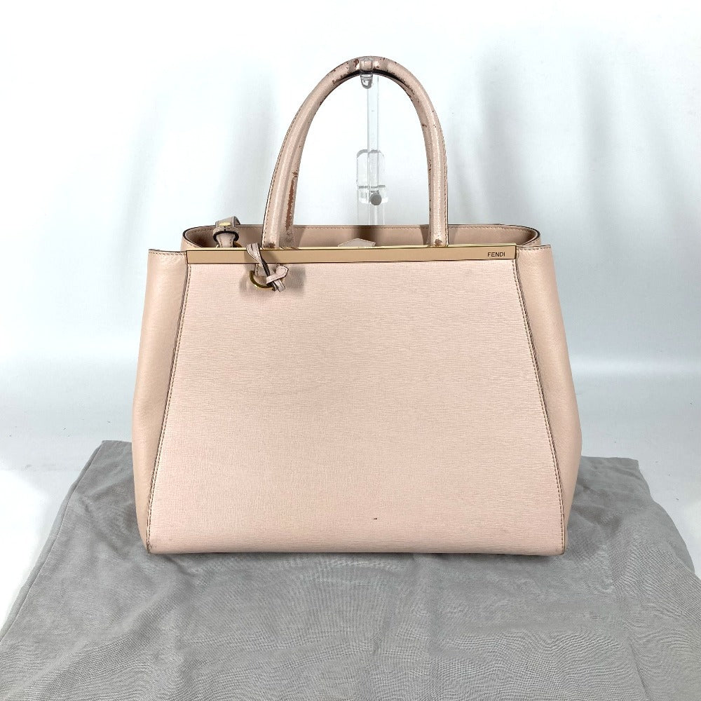 FENDI 8BH250 Toujours Tote Bag, 2-Way Shoulder Bag, Leather, Beige, Women's