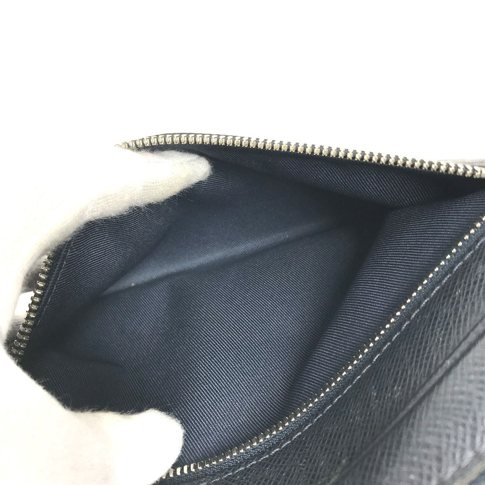 LOUIS VUITTON M33423 Taiga Pochette Kasai Pouch Clutch Bag with Strap, Second Bag, Taiga Leather, Unisex, Blue Marine, Navy