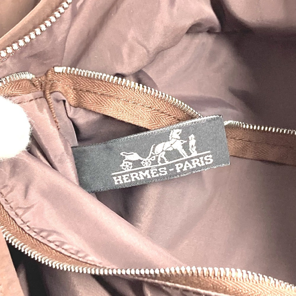 Hermes acapulco tote mm tote mm tote beg beg kulit tangan/nilon unisex coklat