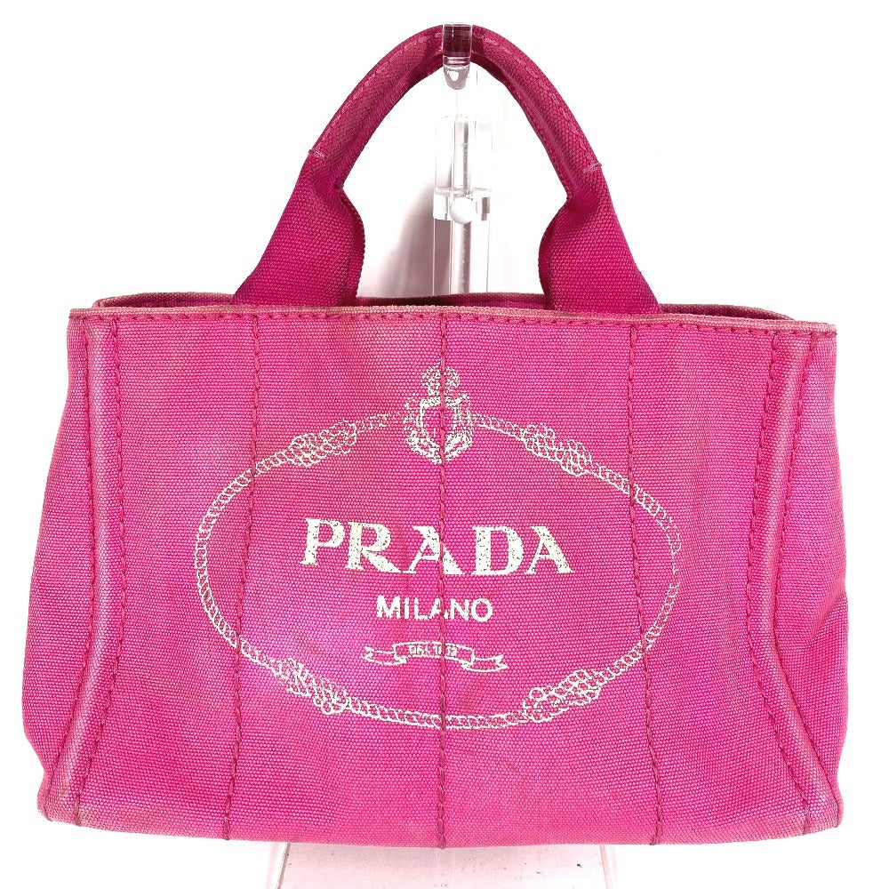 PRADA ロゴ カナパ カバン トートバッグ ハンドバッグ キャンバス