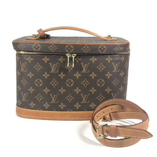 LOUIS VUITTON M47280 モノグラム ニース 2WAYバッグ ショルダーバッグ メイクボックス ミラー付き ハンドバッグ モノグラムキャンバス レディース ブラウン