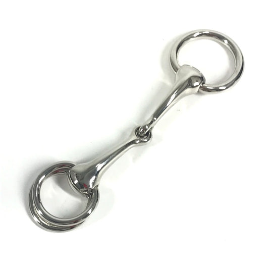 HERMES モール ロゴ アクセサリー スカーフリング メタル ユニセックス シルバー