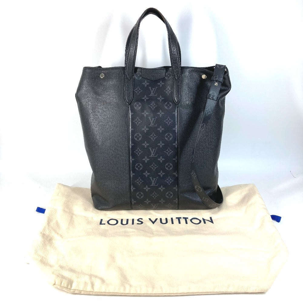 LOUIS VUITTON M30431 Taigarama City Tote Handbag Bag Vertical 2-Way Bag Shoulder Bag Tote Bag Taiga Leather Unisex Black
