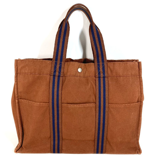 HERMES Fourre-Tout GM Fourre-Tout GM Handbag Bag Shoulder Bag Tote Bag Cotton Unisex Brown