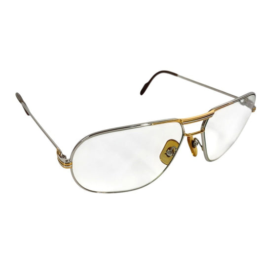 CARTIER Trinity logo glasses glasses eyewear glasses glasses Metal Gold/Silver Used