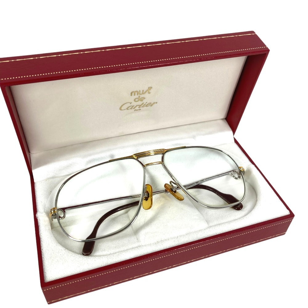 CARTIER Trinity logo glasses glasses eyewear glasses glasses Metal Gold/Silver Used