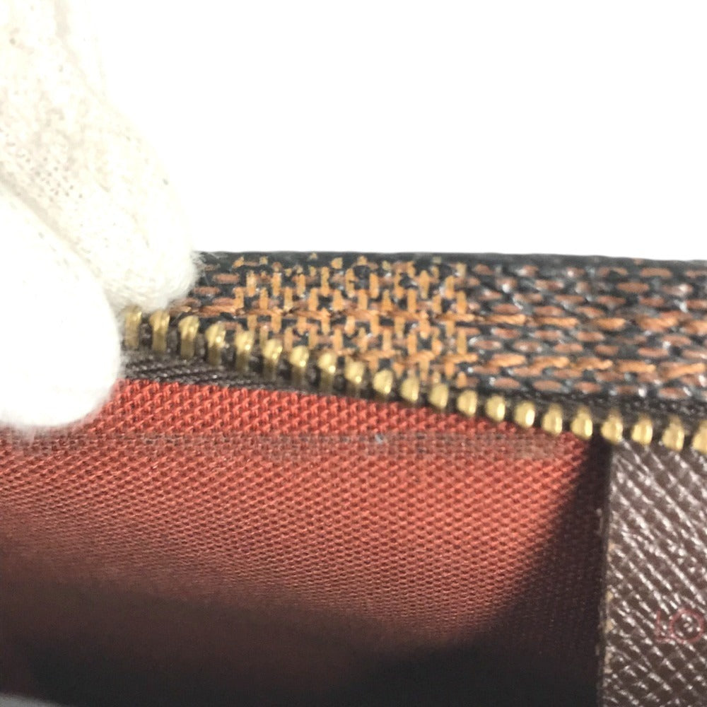 LOUIS VUITTON N51982 Damier Trousse Makeup Accessory Pouch Bag Shoulder Bag Hand Bag Shoulder Bag Damier Canvas Ebene Brown Used