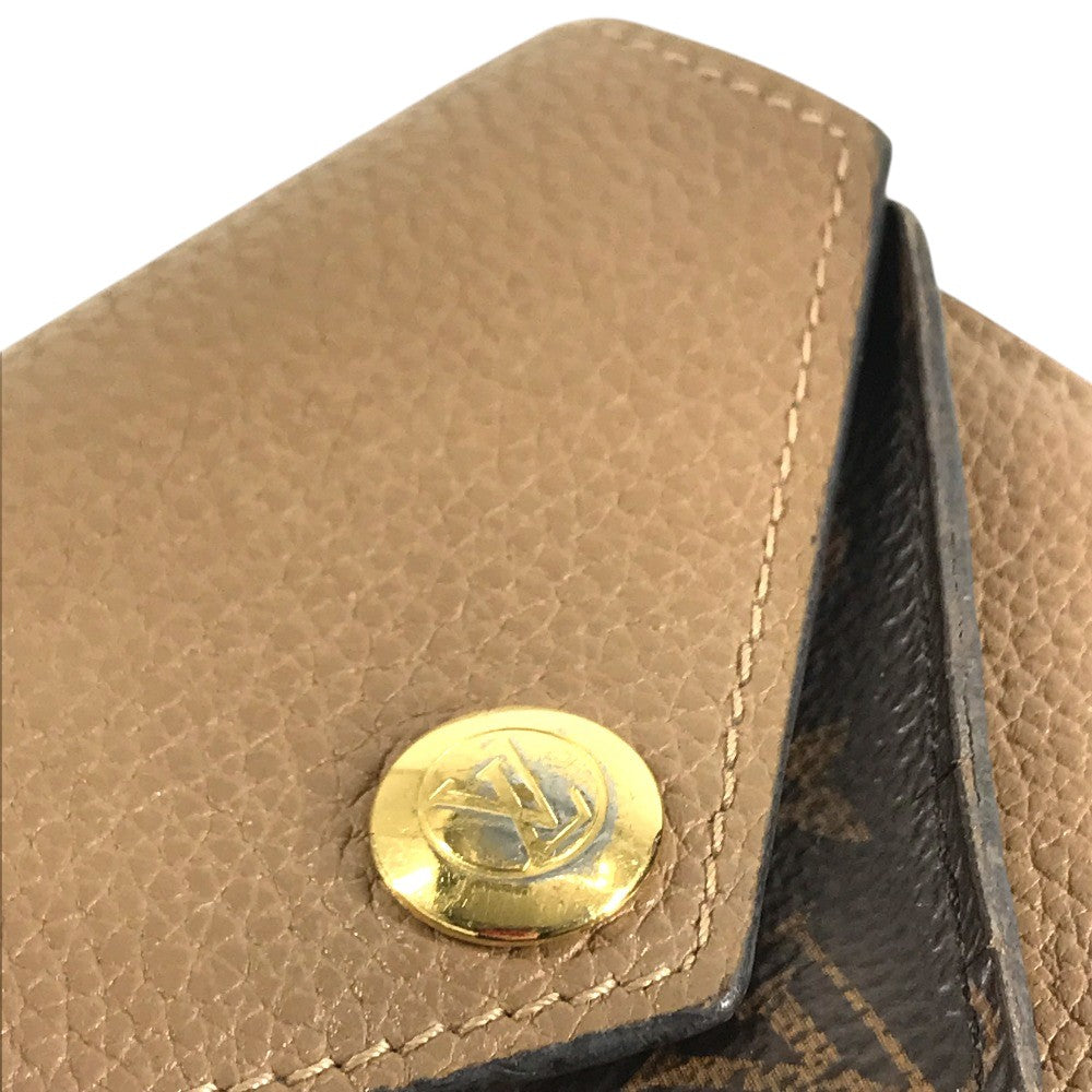LOUIS VUITTON M64391 Monogram Portefeuille Double V Compact Compact wallet Trifold wallet MonogramCanvas Brown/Beige Used