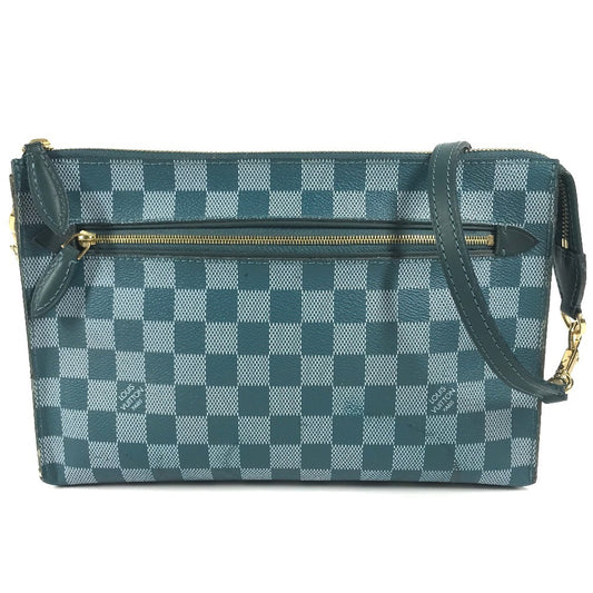 LOUIS VUITTON N41310 Damier color module Bag Crossbody Pochette Shoulder Bag Damier Canvas Cian Green Used