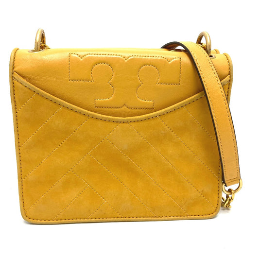 Tory Burch ロゴ カバン チェーン ポシェット ショルダーバッグ ラムレザー レディース イエロー