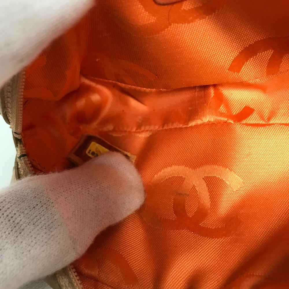 CHANEL カンボンライン CC ココマーク メイクポーチ 化粧ポーチ レザー レディース ベージュ - brandshop-reference