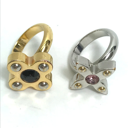 LOUIS VUITTON M65247 ラインストーン バーグ・ラブレターズ ラインストーン 2点セット アクセサリー リング・指輪 メタル レディース ゴールド - brandshop-reference