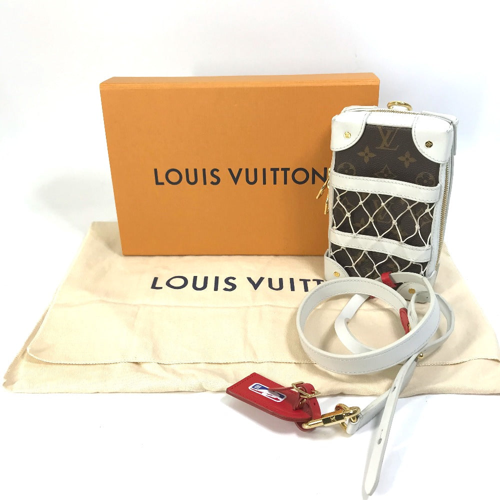 LOUIS VUITTON M80102 LV × NBA ソフトトランクフォーンボックス 斜め掛け カバン ポシェット ショルダーバッグ レザー メンズ ホワイト - brandshop-reference