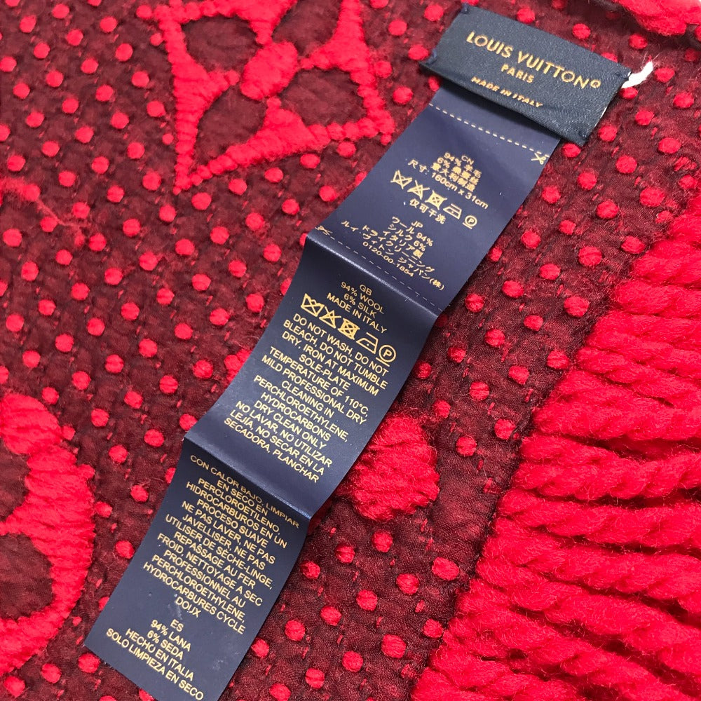 LOUIS VUITTON M72432 エシャルプ・ロゴ マニア フリンジ マフラー ウール レディース レッド - brandshop-reference