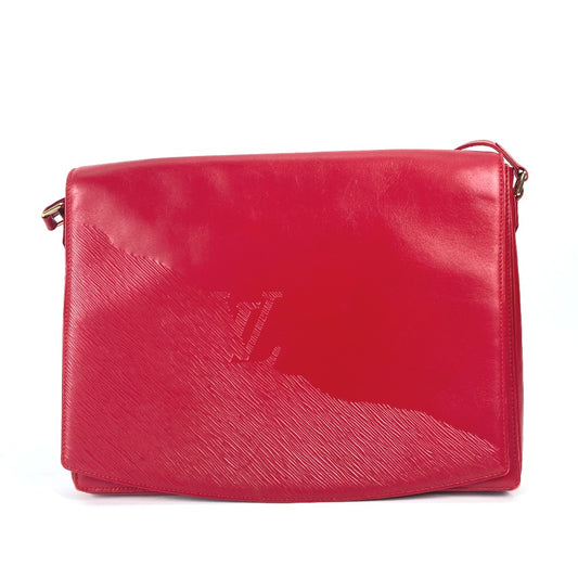 LOUIS VUITTON M63937 Opera Delph Flap Shoulder Bag in Red Leather