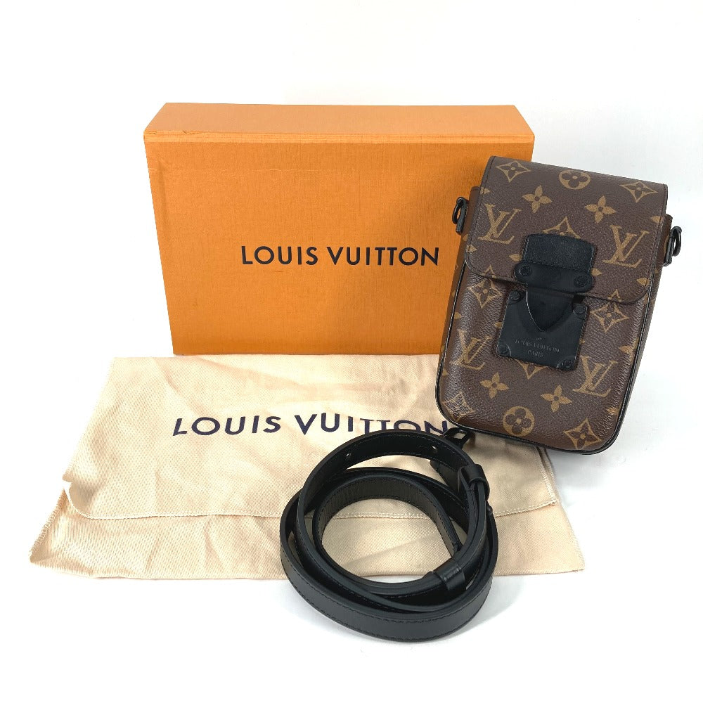 LOUIS VUITTON M81522 Monogram S-Lock Vertical Wearable Wallet/Crossbody/Shoulder Bag in Monogram Canvas, Men's, Maroon Brown