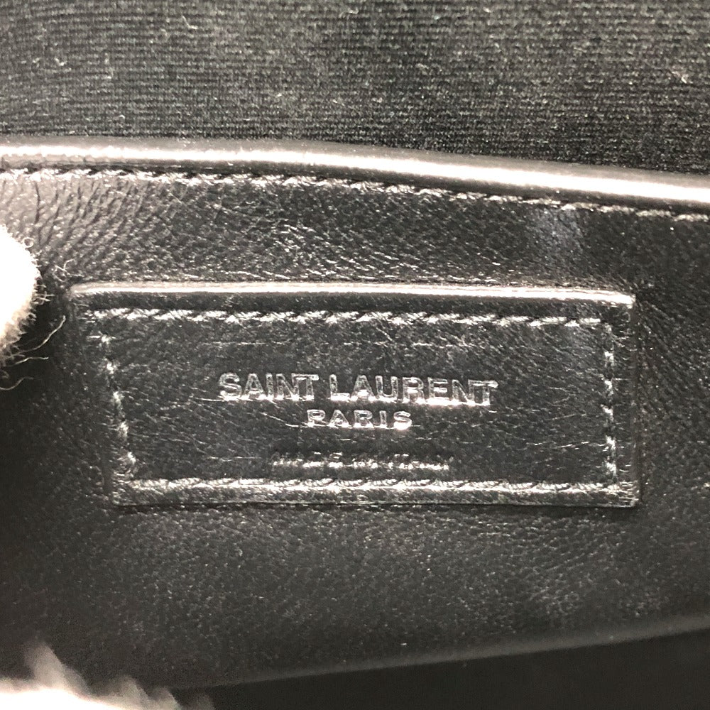 SAINT LAURENT PARIS ロゴ カバン バッグ ショルダーバッグ 斜め掛け ショルダーバッグ レザー ユニセックス ブラック - brandshop-reference