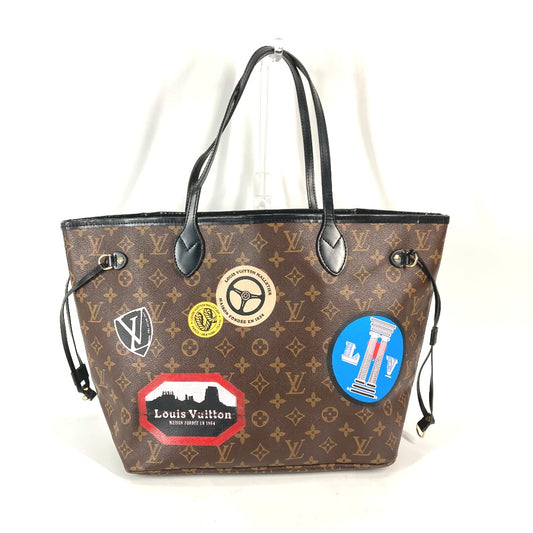 LOUIS VUITTON M42844 My Monogram World Tour Neverfull MM Tote Bag, Monogram Canvas Shoulder Bag, Women's, Brown