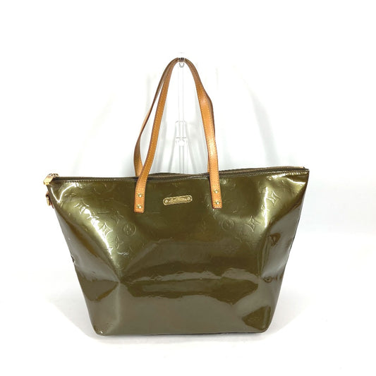 LOUIS VUITTON M93674 Monogram Vernis Bellevue GM Shoulder Tote Bag in Monogram Vernis Canvas, Women's, Vert Bronze/Khaki