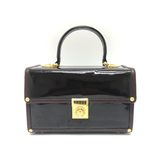VERSACE ヴィンテージ サンバースト バニティバッグ ハンドバック カバン バック ハンドバッグ エナメル レディース - brandshop-reference