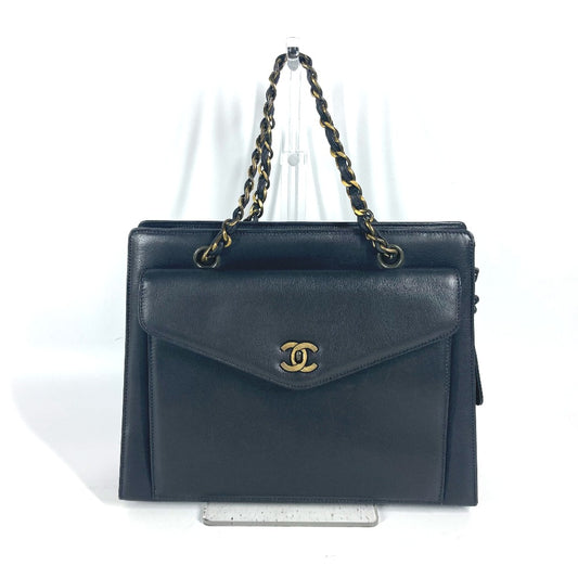 CHANEL กระเป๋าสะพายหนังโซ่คู่ CC โลโก้โคโค่ กระเป๋าถือ กระเป๋าสะพายไหล่ หนัง สีดำ สำหรับผู้หญิง