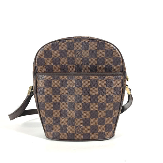 LOUIS VUITTON N51294 Damier Ipanema PM Crossbody Pochette Shoulder Bag in Damier Canvas, Ebene Brown, Women's