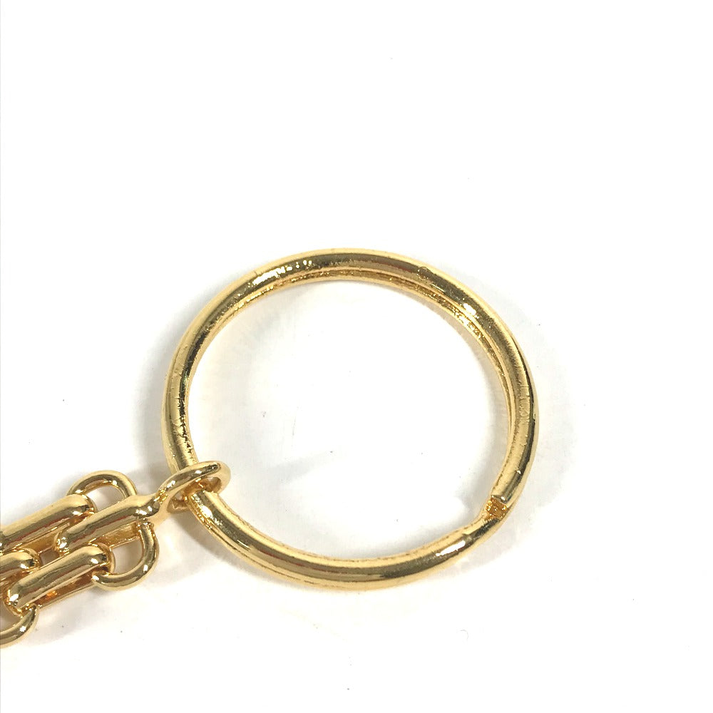 CHANEL Vintage Chain CC Coco Mark Bag Charm Matelasse Quilted Keychain Metal Women's Gold