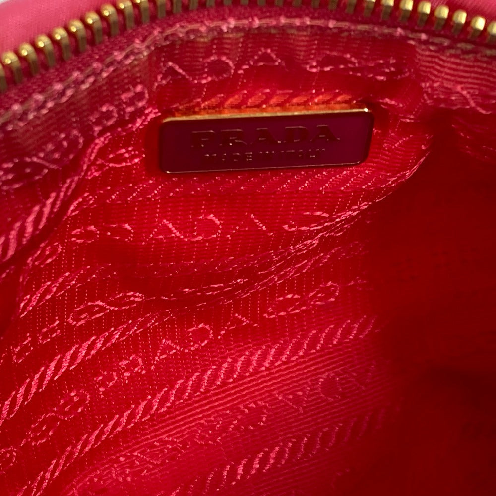 PRADA Ribbon Backpack/Pouch/Clutch Bag with Strap, Nylon, Pink