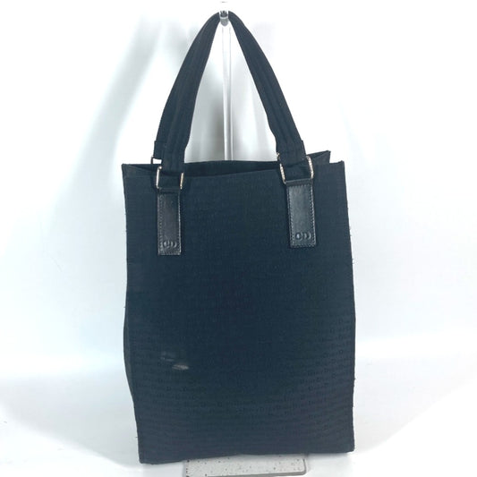 Dior vertical all-logo shoulder bag/tote bag in leather/canvas, black