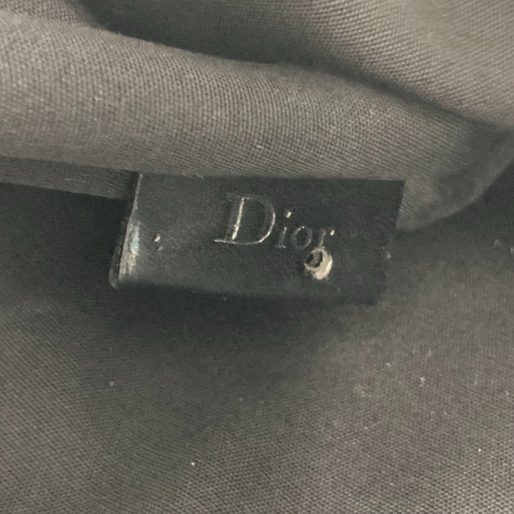 Dior vertical all-logo shoulder bag/tote bag in leather/canvas, black