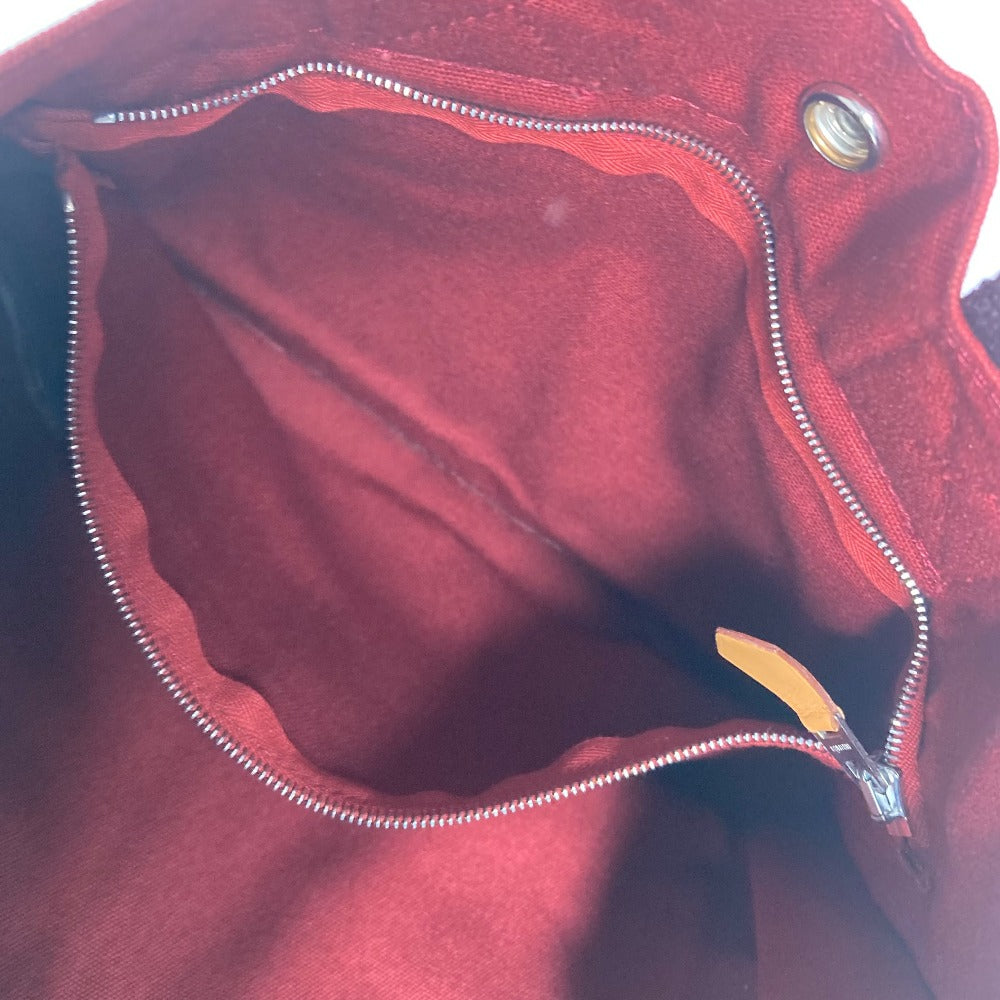 HERMES Foul Tote PM Tote Bag/Handbag, Canvas, Women's, Red