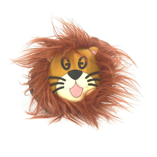 GUCCI 704806 GG らいおん ライオン ラウンド カバン ストラップ付 ポーチ クラッチバッグ ファー レディース - brandshop-reference