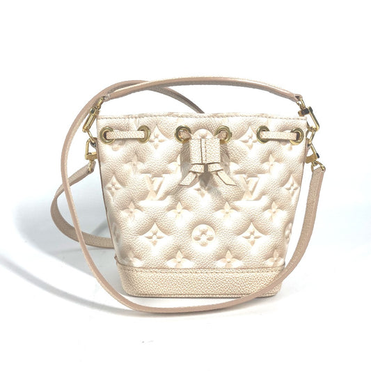 LOUIS VUITTON M81463 Monogram Empreinte Nano Noe Summer Stardust 2WAY Bag Pouch Drawstring Crossbody Shoulder Bag Monogram Empreinte Leather Women's Beige