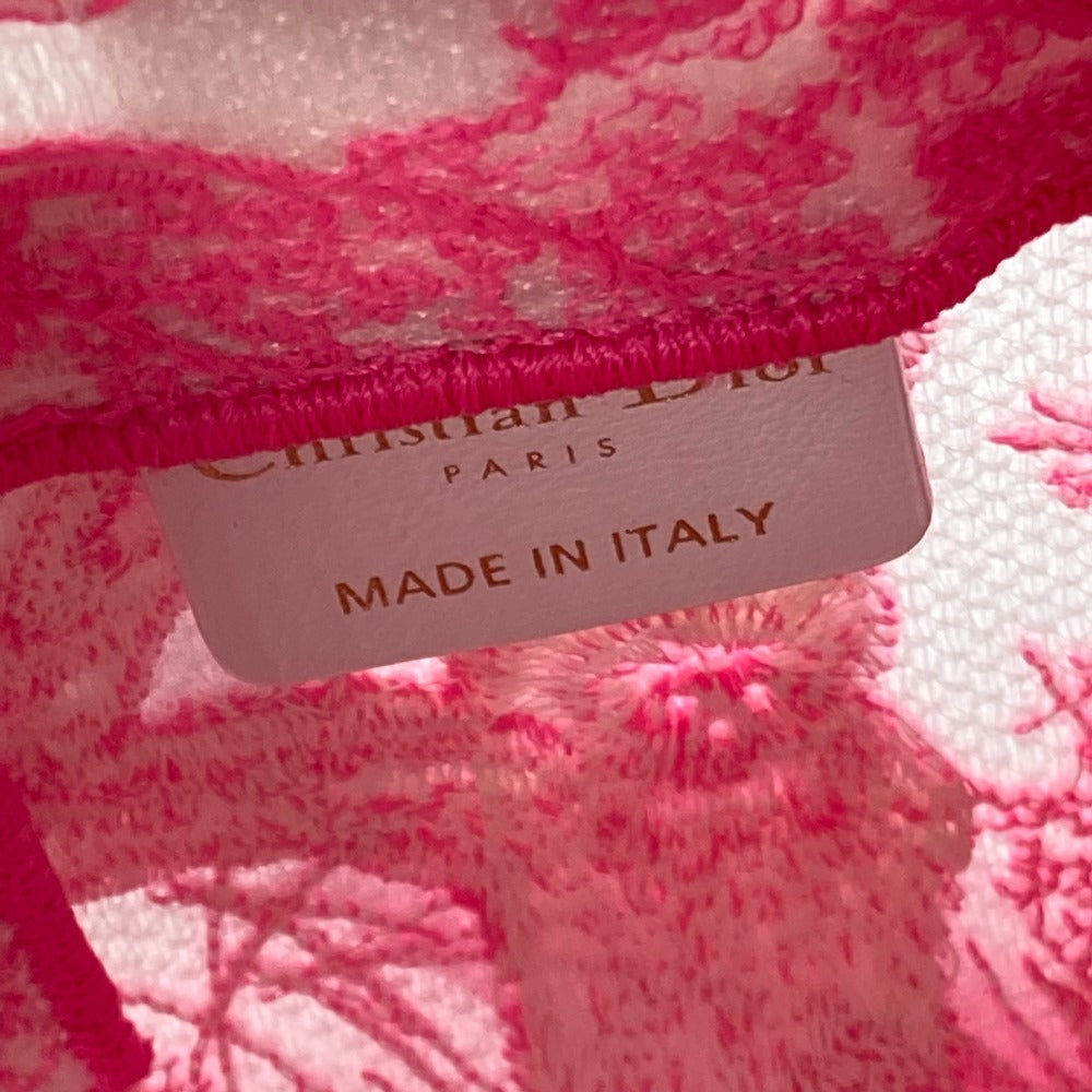 Dior トワルドゥジュイ 刺繍 ロゴ 斜め掛け カバン ショルダーバッグ キャンバス レディース ピンク - brandshop-reference