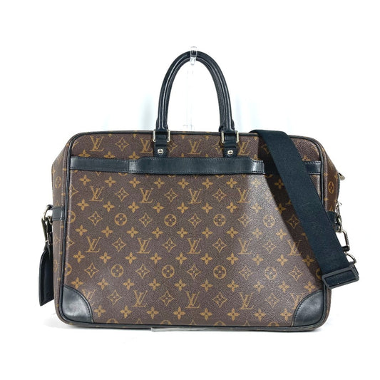 LOUIS VUITTON M40224 モノグラムマカサー ポルトドキュマンヴォワヤージュGM PDV 2WAYバッグ ショルダーバッグ カバン ビジネスバッグ モノグラムマカサーキャンバス メンズ ブラウン - brandshop-reference