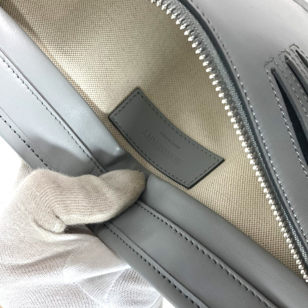 BURBERRY logo belt bag/crossbody bag in unisex grey leather