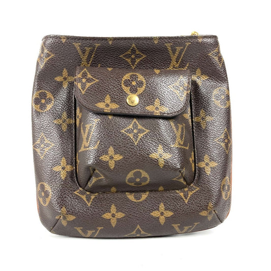LOUIS VUITTON M51901 モノグラム パルティシオン カバン ストラップ付 クラッチバッグ ポーチ モノグラムキャンバス レディース ブラウン