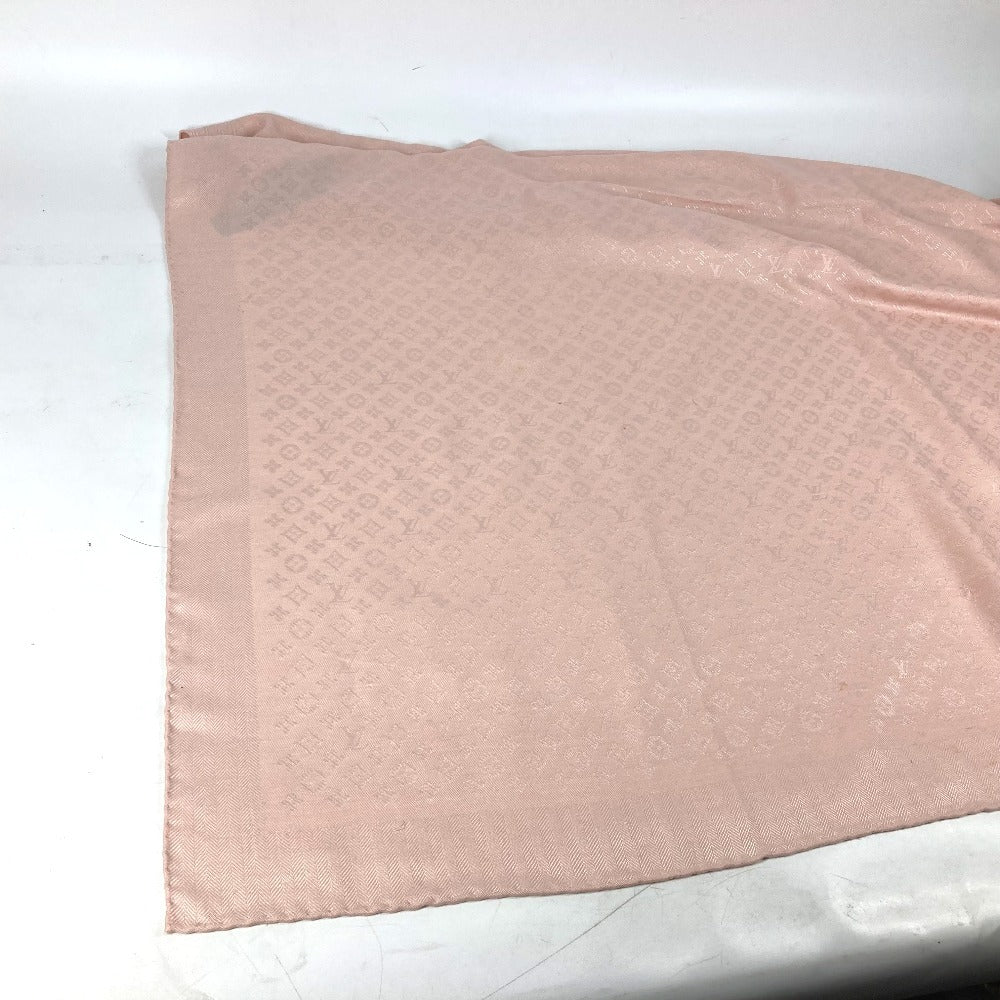 LOUIS VUITTON M77370 Monogram Evermore Shawl, Large Silk Stole, Women's, Rose Poodle Pink