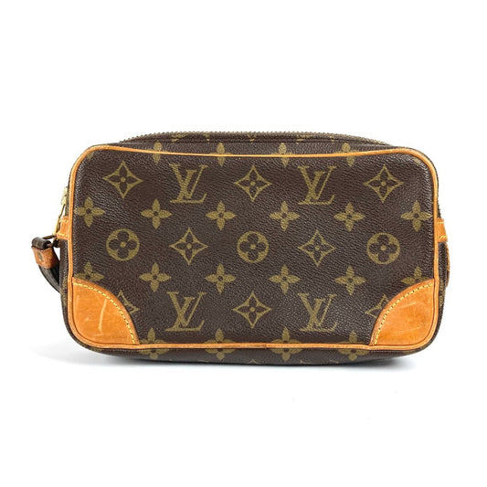 LOUIS VUITTON M51827 モノグラム マルリー ドラゴンヌPM ポーチ カバン クラッチバッグ ストラップ付 セカンドバッグ モノグラムキャンバス ユニセックス ブラウン