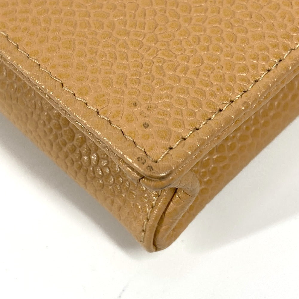 CHANEL A13511 CC ココマーク ロゴ タバコケース ポーチ シガレットケース キャビアスキン ユニセックス ベージュ - brandshop-reference