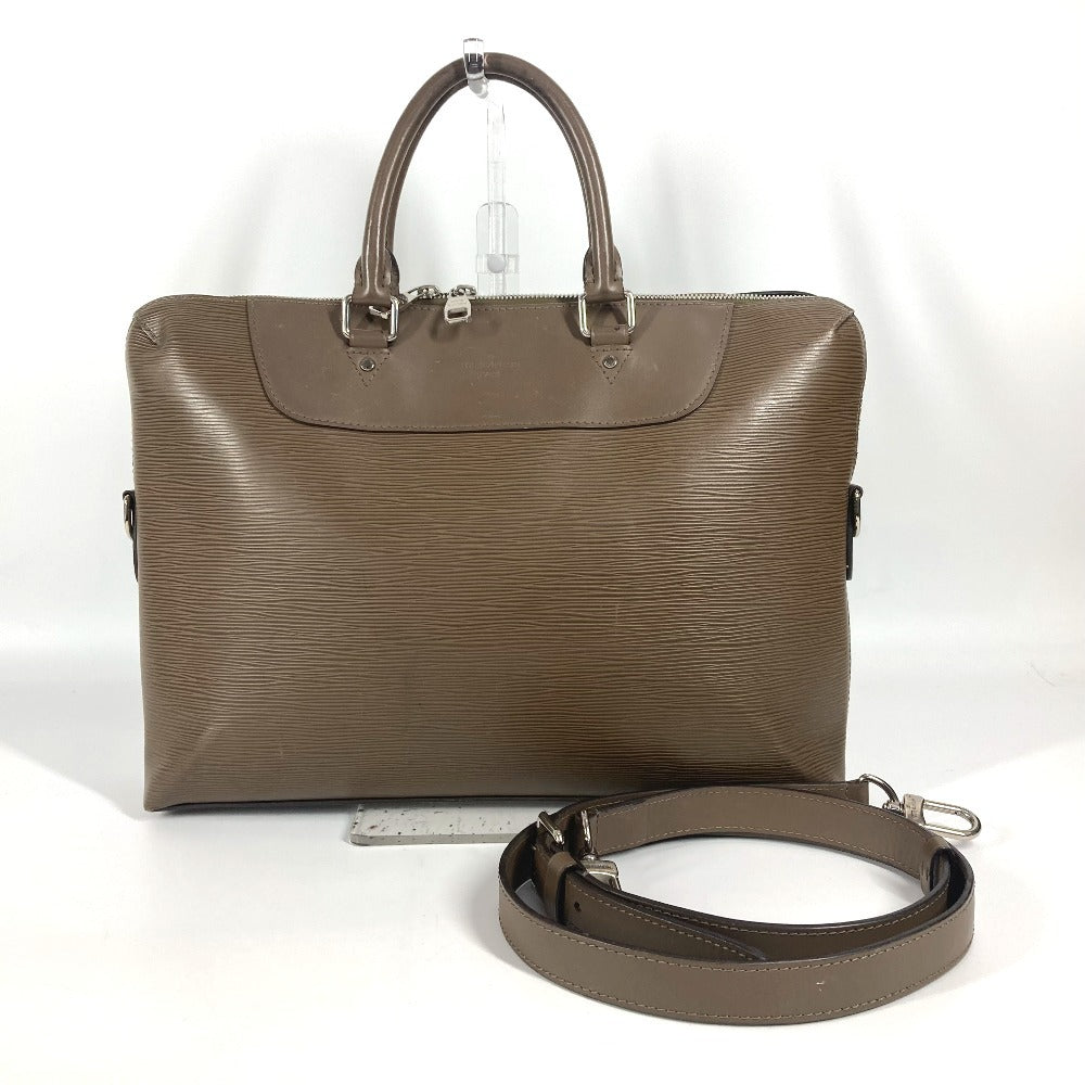 LOUIS VUITTON M50166 エピ ポルトドキュマンジュール PDJ カバン ハンドバッグ トートバッグ ブリーフケース ビジネスバッグ エピレザー メンズ トープ ブラウン
