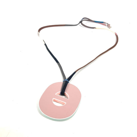 HERMES Fidelio Village Accessories Necklace Lacquer Women's Pink