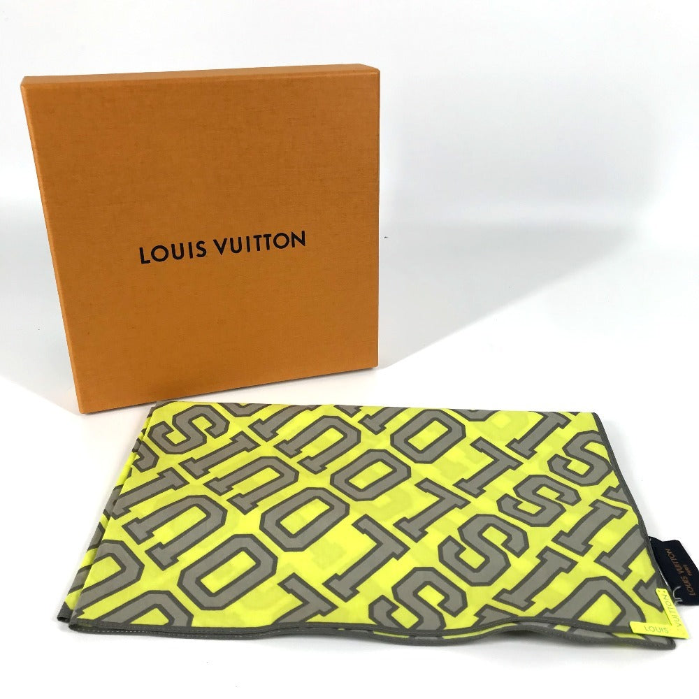 LOUIS VUITTON MP2155 スカーフ 総ロゴ バンダナフルオルイ インテリア バンダナ コットン ユニセックス イエロー - brandshop-reference